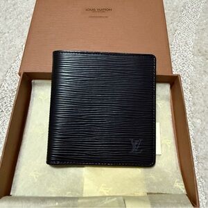 Louis Vuitton Black Epi Leather Bifold Wallet